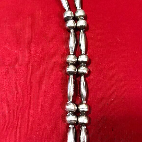 Vintage Turquoise and Silver Necklace - Picture 4 of 5